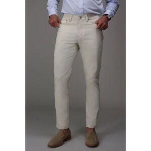 Collars & Co CEO Chino Five Pocket Cotton Pants Men's Size 34 in Stone NWT!